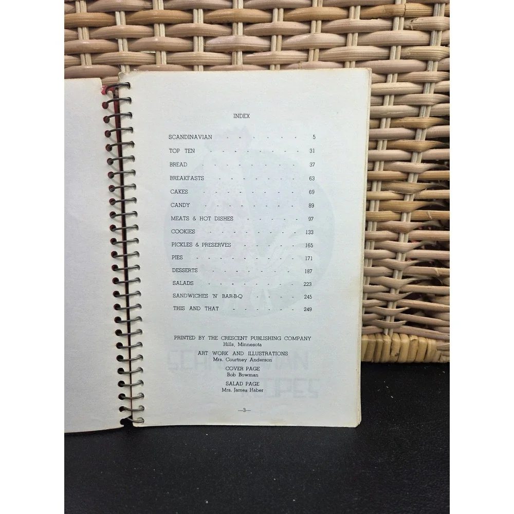 1974 Bethany Home Auxiliary Cook Book Featuring Scandinavian Recipes Cookbook